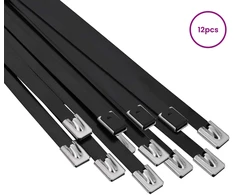 Laido tvirtinimas 12 vnt. 7,9 x 400 mm Juoda