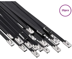 Laido tvirtinimas 25 vnt. 4,6 x 450 mm Juoda
