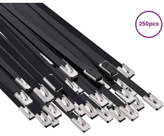 Laido tvirtinimas 250 vnt. 4,6 x 500 mm Juoda