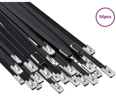 Laido tvirtinimas 50 vnt. 4,6 x 250 mm Juoda