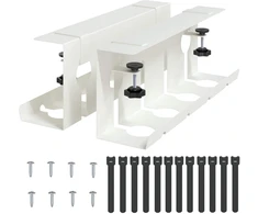 Laidų tvarkymo dėžutė po stalu 2 pcs Balta 43 x 10 x 15 cm