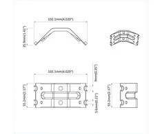 Laikiklis 212 Cinkuota 106 x 55 x 1,5mm Plienas