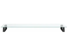 Laikiklis Monitoriaus stovas, juodas, 100x35x8cm, stiklas ir metalas