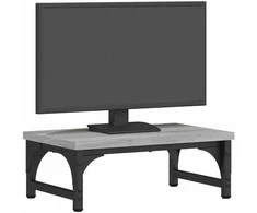 Laikiklis Monitoriaus stovas, pilkas ąžuolo, 37x23x14cm, apdirbta mediena