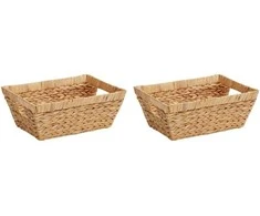 Laikymo krepšiai 2 pcs Natūrali 38 x 28 x 15 cm