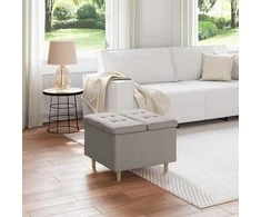 Laikymo osmanas su pagalve Taupe 60 x 60 x 45 cm audinys