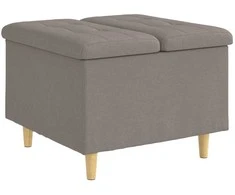 Laikymo osmanas su pagalve Taupe 60 x 60 x 45 cm audinys