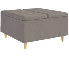 Laikymo osmanas su pagalve Taupe 80 x 80 x 45 cm audinys