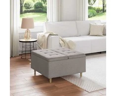 Laikymo osmanas su pagalve Taupe 80 x 80 x 45 cm audinys