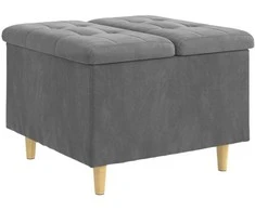 Laikymo osmanas Tamsiai pilka 60 x 60 x 45 cm Aksomas