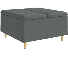 Laikymo osmanas Tamsiai pilka 80 x 80 x 45 cm audinys