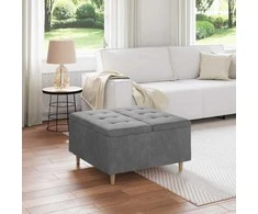 Laikymo osmanas Tamsiai pilka 80 x 80 x 45 cm Aksomas