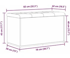 Laikymo suolas Juodas ąžuolas 82 x 42 x 45 cm Apdirbta mediena