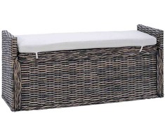 Laikymo suolas GENDT Juoda plauna 110 x 40 x 50 cm Ratanas