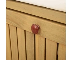Lauko baldų komplektas Laikymo suolas su pagalve su saugykla 120 x 63 x 84 cm