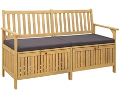 Lauko baldų komplektas Laikymo suolas su pagalve su saugykla 148 x 63 x 84 cm