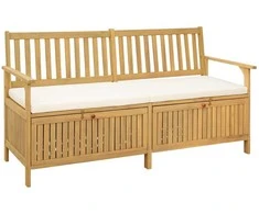Laikymo suolas su pagalve su saugykla 170 x 63 x 84 cm