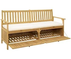 Laikymo suolas su pagalve su saugykla 170 x 63 x 84 cm