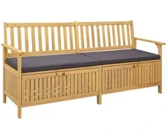 Laikymo suolas su pagalve su saugykla 170 x 63 x 84 cm