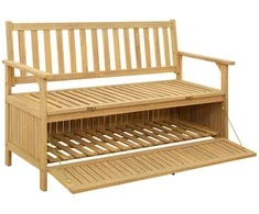 Laikymo suolas su saugykla 120 x 63 x 84 cm Solu Acacija