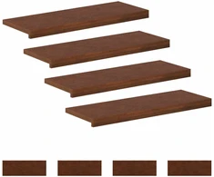 Laiptų danga 8 vnt. 70 x 25 x 2 cm Tamsiai rudas