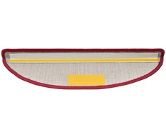 Laiptų kilimėliai, 20 vnt., 56x17x3 cm, raudoni, pusapvaliai
