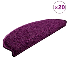 Laiptų kilimėliai, 20 vnt., 65x21x4 cm, violetiniai, pusapvaliai, dideli