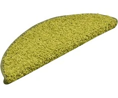 Laiptų kilimėliai, 30 vnt., 56x17x3 cm, žali, pusapvaliai