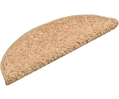 Laiptų kilimėliai, 30 vnt., 56x17x3 cm, aukso spalvos, pusapvaliai
