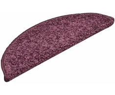 Laiptų kilimėliai, 30 vnt., 56x17x3 cm, tamsiai violetiniai, pusapvaliai