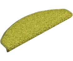 Laiptų kilimėliai, 30 vnt., 65x21x4 cm, žali, pusapvaliai, dideli