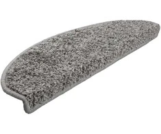 Laiptų kilimėliai, 30 vnt., pilki, 65x21x4 cm, dideli, pusapvaliai