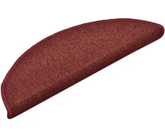 Laiptų kilimėliai, 30 vnt., 56x17x3 cm, bordo spalvos, pusapvaliai