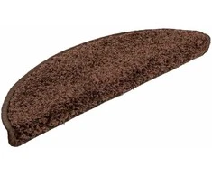 Laiptų kilimėliai, 30 vnt., 56x17x3 cm, rudi, pusapvaliai