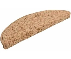 Laiptų kilimėliai, 30 vnt., 56x17x3 cm, smėlio spalvos, pusapvaliai