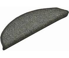 Laiptų kilimėliai, 30 vnt., 56x17x3 cm, tamsiai pilki, pusapvaliai