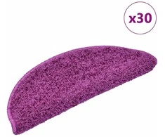 Laiptų kilimėliai, 30 vnt., 65x21x4 cm, violetiniai, pusapvaliai, dideli