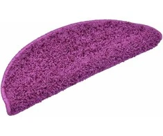 Laiptų kilimėliai, 30 vnt., 65x21x4 cm, violetiniai, pusapvaliai, dideli