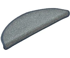 Laiptų kilimėliai, 30 vnt., 56x17x3 cm, šviesiai pilki ir mėlyni, pusapvaliai