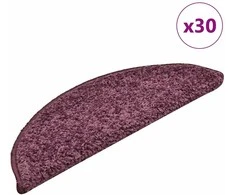 Laiptų kilimėliai, 30 vnt., 56x17x3 cm, tamsiai violetiniai, pusapvaliai