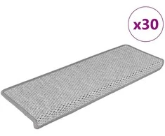 Laiptų kilimėliai Lipni Sisal-Look 30 vnt 65x21x4 cm Platina