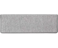 Laiptų kilimėliai Lipni Sisal-Look 30 vnt 65x21x4 cm Platina