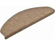 Laiptų kilimėliai, lipnūs, 30 vnt., 65x21x4 cm, smėlio spalvos, pusapvaliai, dideli