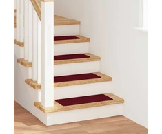 Slydimui atsparūs laiptų kilimėliai 15 pcs Vyšninė 60 x 25 cm