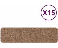 Slydimui atsparūs laiptų kilimėliai 15 pcs Geltona 75 x 20 cm