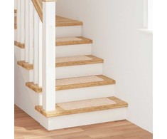 Slydimui atsparūs laiptų kilimėliai 15 pcs Kreminė 60 x 25 cm
