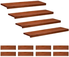 Laiptų pakopos 12 vnt. 100 x 30 x 2 cm Ruda Kietas bukas medis