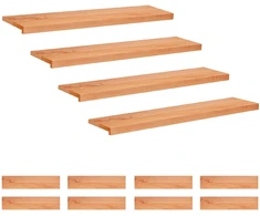 Laiptų pakopos 12 vnt. 110 x 30 x 2 cm Lakas Kietas bukas medis