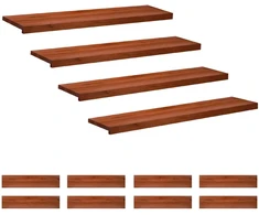 Laiptų pakopos 12 vnt. 120 x 25 x 2 cm Ruda Kietas bukas medis
