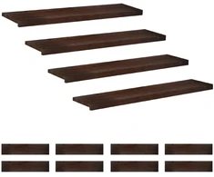 Laiptų pakopos 12 vnt. 120 x 30 x 2 cm Tamsiai rudas